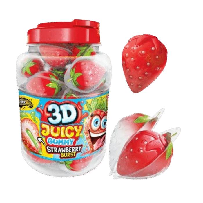 ŻELKI 3D JUICY GUM STRAWBERRY